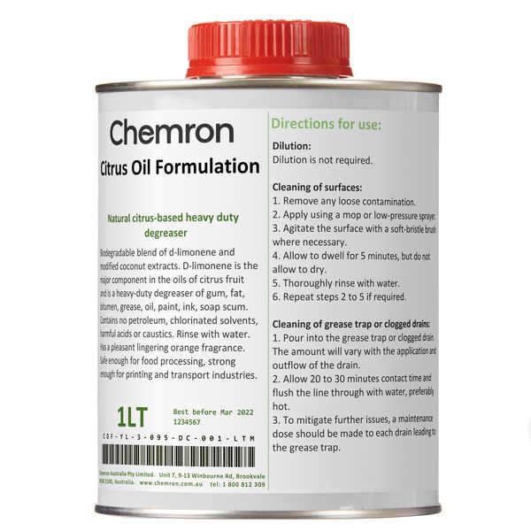 Citrus oil formulation - heavy duty degreaser
